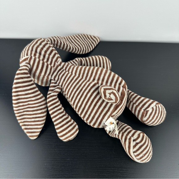 Jellycat Darcy Bunny UK Exclusive Brown Striped Rare Retired Stripes Bashful 12” - Picture 6 of 8